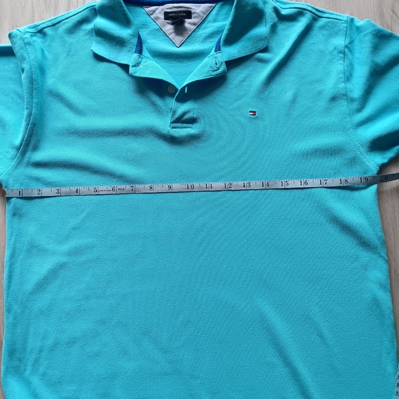 New Tommy Hilfiger Boy's Polo Shirt Short-Sleeve Buttons Blue Extra Large XL 20 - Picture 4 of 10